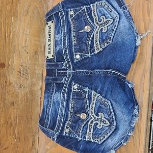 Rock revival shorts size 24 blue